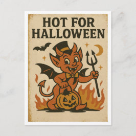 Vintage Hot for Halloween Briefkaart