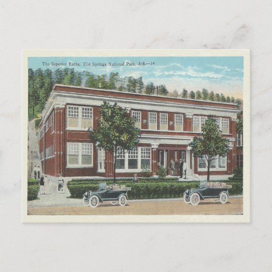 Vintage Hot Springs Arkansas Briefkaart (Voorkant)