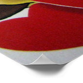 Vintage hotdog Valentijn poster (Hoek)