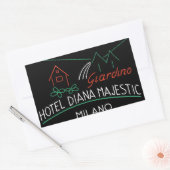 Vintage Hotel Milano Étiquette (Enveloppe)