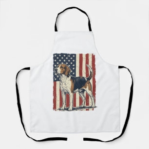 Vintage Hound Dog Patriottische Vlag Vector T-shir Schort