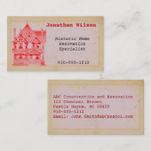 Vintage House Carte de visite de rénovation immobi (Devant / Derrière)