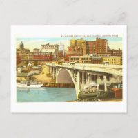 Vintage Houston, Texas, carte postale Skyline