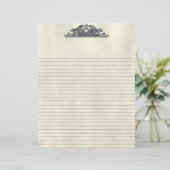 Vintage Hout Engraving Gothic Letterhead (Staand voorkant)