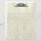 Vintage Hout Engraving Gothic Letterhead (Voorkant / Achterkant)