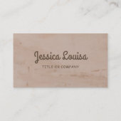 Vintage & Houten Visitekaartje (Achterkant)