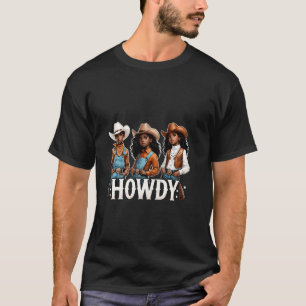 Vintage Howdy Melanin Kids Meisje Melanin Rodeo Co T-shirt