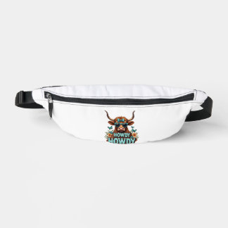 Vintage Howdy Schotse Hooglanders Koe met Hart Zon Heuptasje