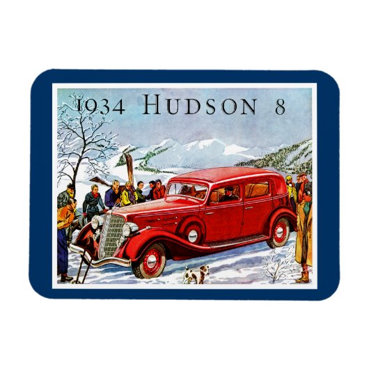 Vintage Hudson Automobile Ad Magneet (Horizontaal)