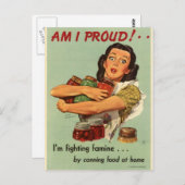 Vintage huisvrouw briefkaart (Voorkant / Achterkant)