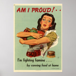 Vintage huisvrouw poster