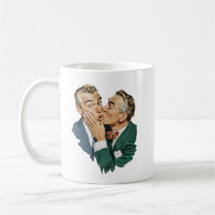 Vintage Humor Onverwacht Kus Scene Koffiemok