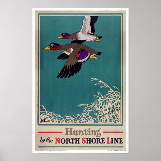 Vintage Hunting Poster Restored (Devant)