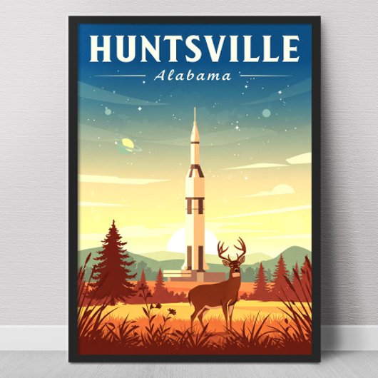 Vintage Huntsville Alabama Poster