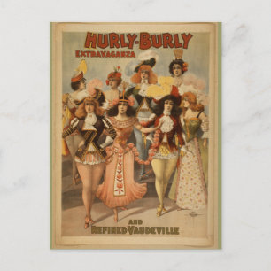 Vintage: Hurly Burly Extravaganza, 1899 Briefkaart