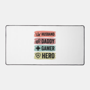 Vintage Husband Daddy Gamer Held Geometrisch T-Shi Bureaumat