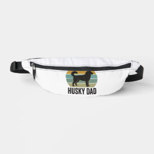 Vintage Husky Vader Retro Hond Vector Design_1 Heuptasje