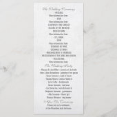 Vintage huwelijksprogramma's programma (Achterkant)