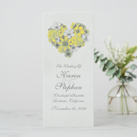 Vintage huwelijksprogramma's programma (Staand voorkant)