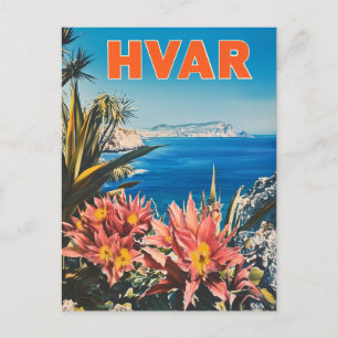 Vintage Hvar Kroatië Briefkaart