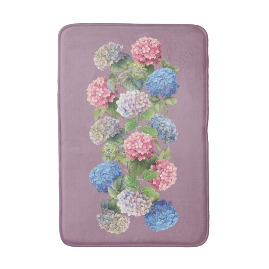 Vintage Hydrangea Bath Mat (Voorkant Verticaal)