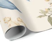 Vintage Hydrangea Bouquet Pattern Cadeaupapier (Rol Hoek)