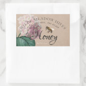 Vintage Hydrangea fleur & abeilles Miel Étiquette  (Sac)