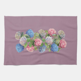 Vintage Hydrangea Floral Theedoek