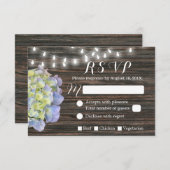 Vintage Hydrangea String Lumières Barre Wood RSVP (Devant / Derrière)