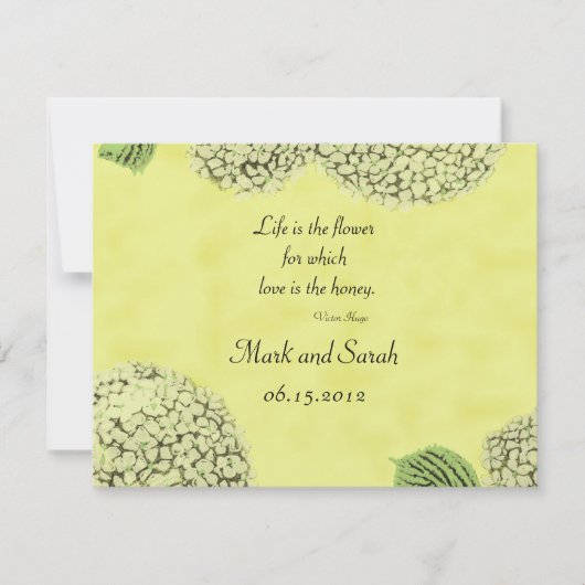 Vintage Hydrangeas RSVP (Devant)