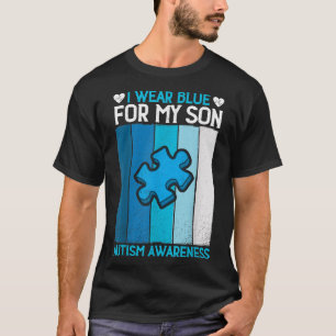 Vintage I Draag blauw voor mijn zoon autisme Mo T-shirt