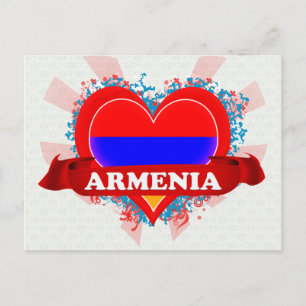Vintage I houdt van Armenië Briefkaart