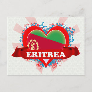 Vintage I houdt van Eritrea Briefkaart