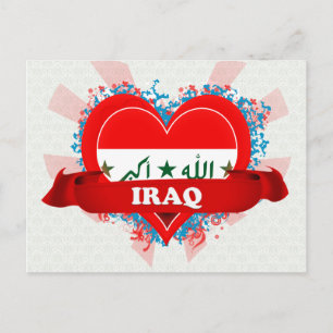 Vintage I houdt van Irak Briefkaart
