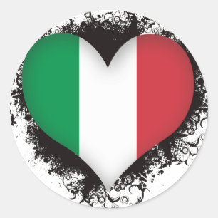 Vintage I houdt van Italië Ronde Sticker