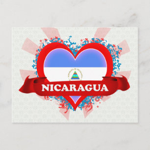 Vintage I houdt van Nicaragua Briefkaart