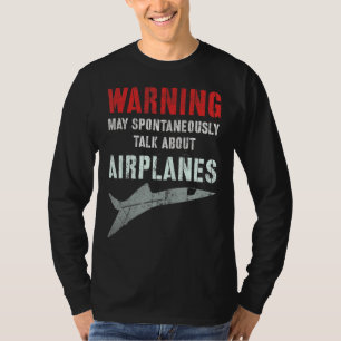 Vintage I Kan spontaan praten over vliegtuigen F T-shirt