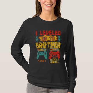 Vintage I Leveled Up To Brother 2023 Gamer Expecti T-shirt