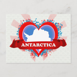 Vintage I Love Antarctica Briefkaart