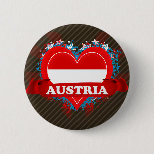 Vintage I Love Austria Ronde Button 5,7 Cm