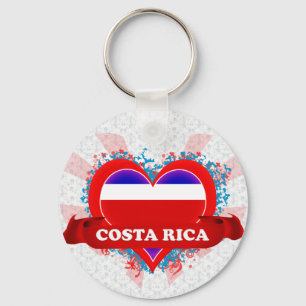 Vintage I Love Costa Rica Sleutelhanger