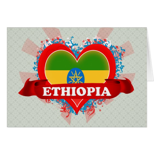 Vintage I Love Ethiopia (Voorkant Horizontaal)