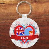 Vintage I Love Fiji Sleutelhanger (Voorkant)