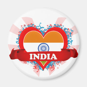 Vintage I Love India Magneet