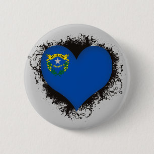 Vintage I Love Nevada Ronde Button 5,7 Cm