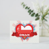 Vintage I Love Oman Briefkaart (Staand voorkant)