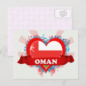 Vintage I Love Oman Briefkaart (Voorkant / Achterkant)