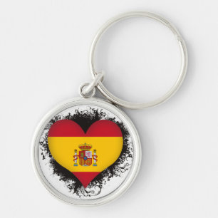 Vintage I Love Spain Sleutelhanger
