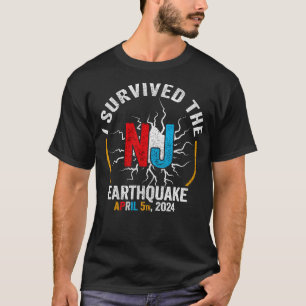 Vintage I overleefde de aardbeving in NJ op 5 apri T-shirt