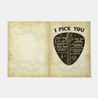 Vintage I Pick You Doormat, Guitarist Present Deurmat